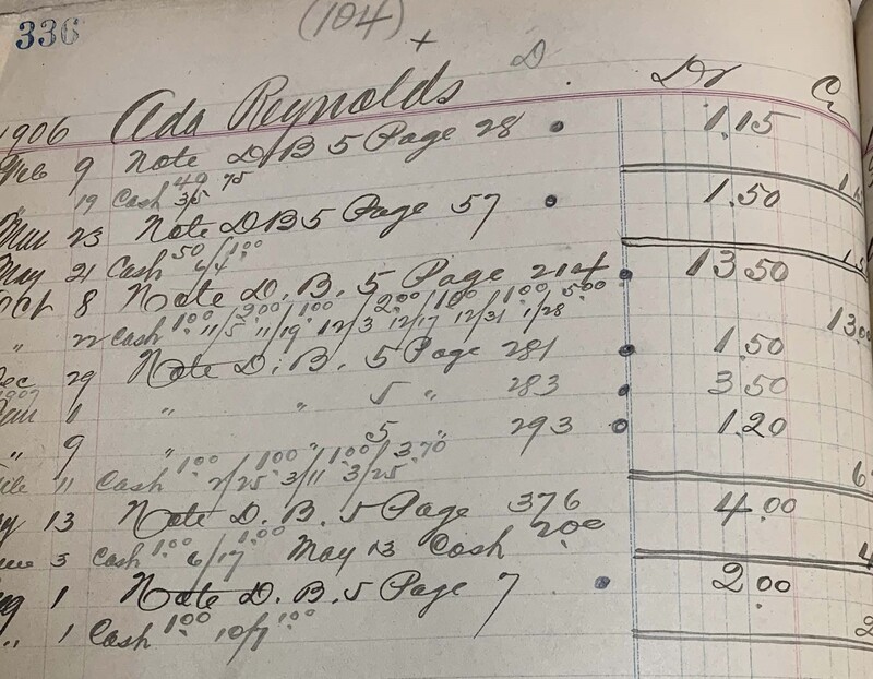 HMCPL_Special_Collections_Ledger_Ada_Reynolds.jpg